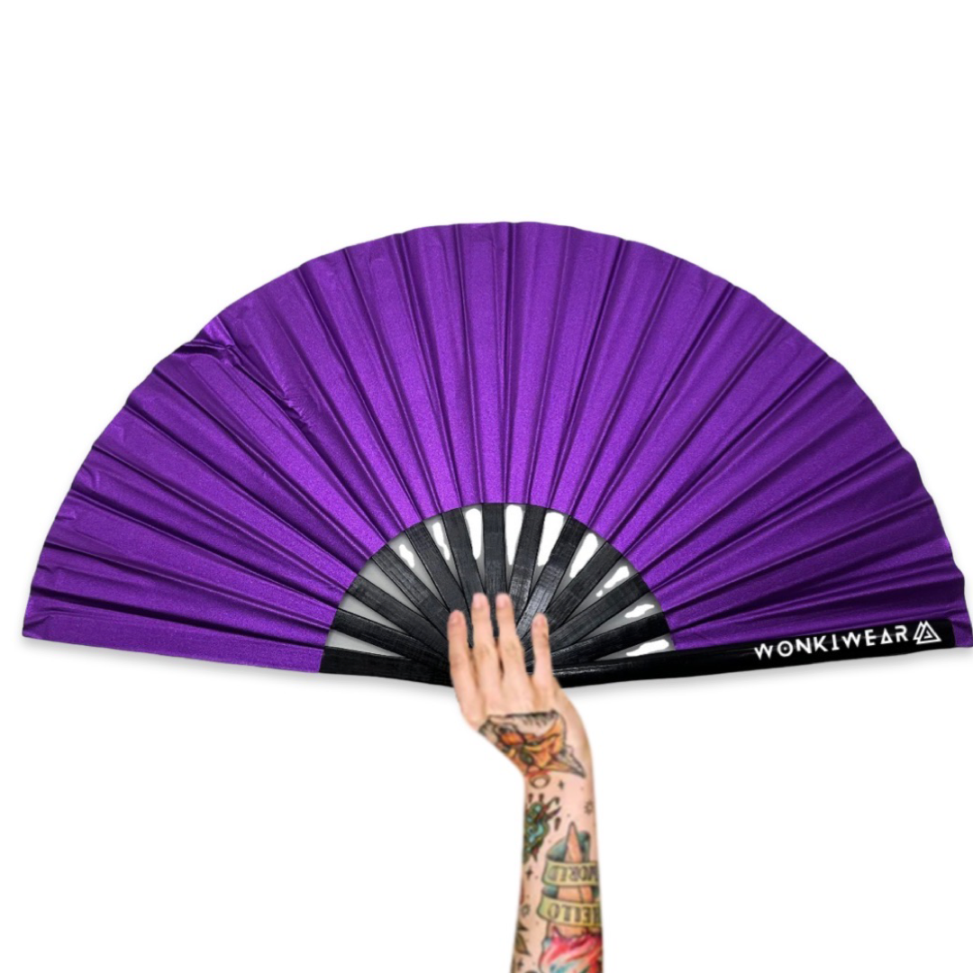 XL Festival Fan - Shimmery Metallic, Purple