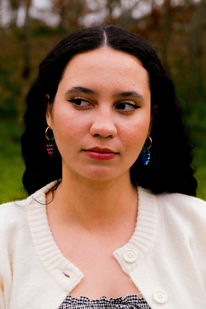 Berry Hoop Earrings | Asymmetrical Fruit Jewellery