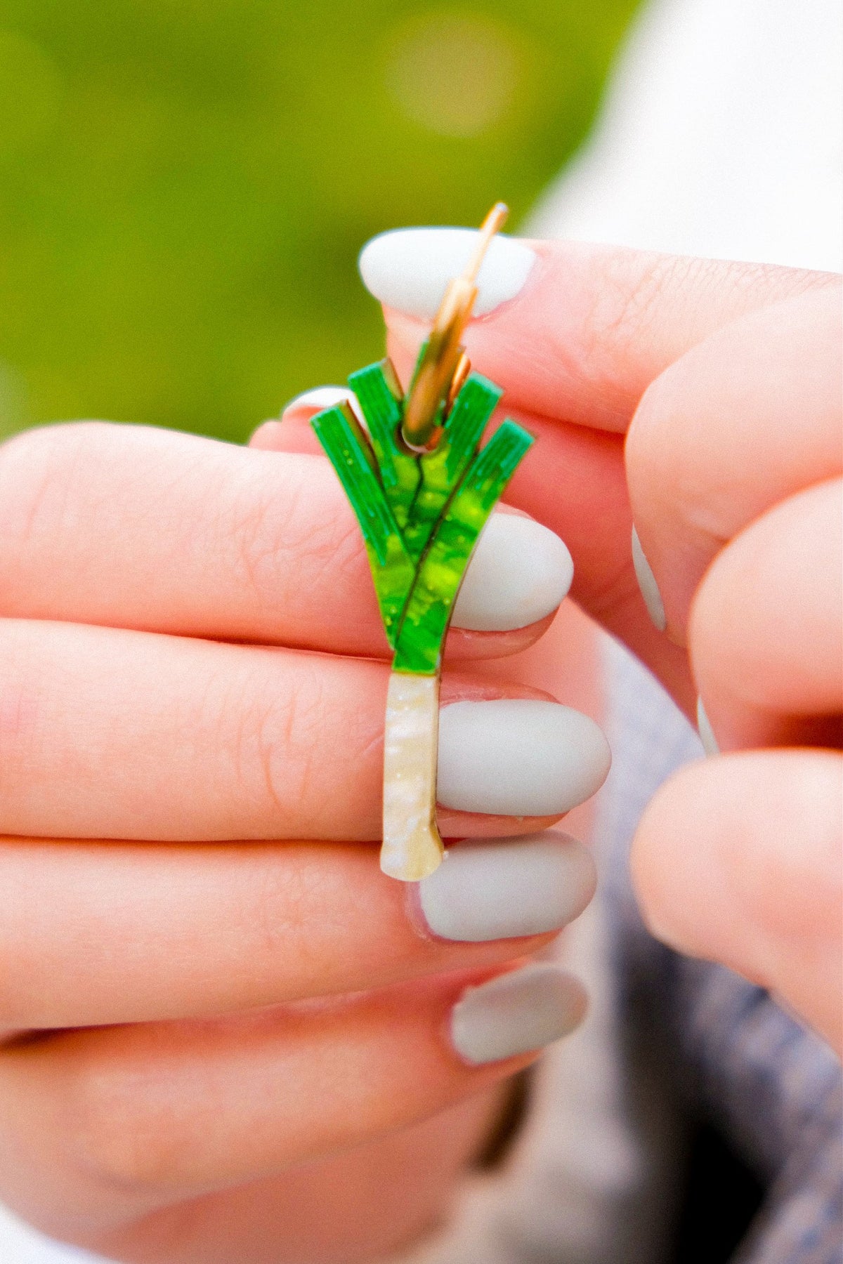 Leek Hoop Earrings | Quirky Food Jewellery
