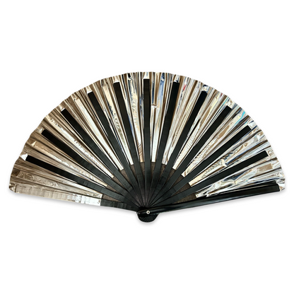 Black Shimmer Metallic XL Festival Fan