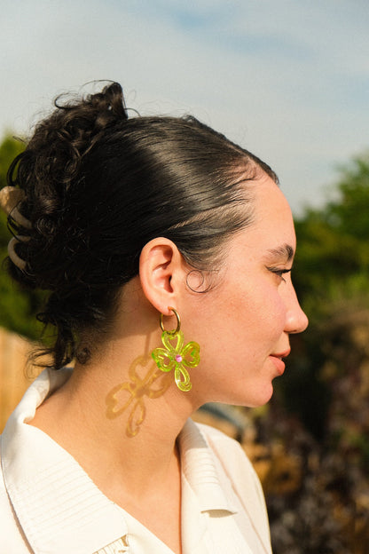 Celtic Shamrock Hoop Earrings | Irish Statement Jewellery
