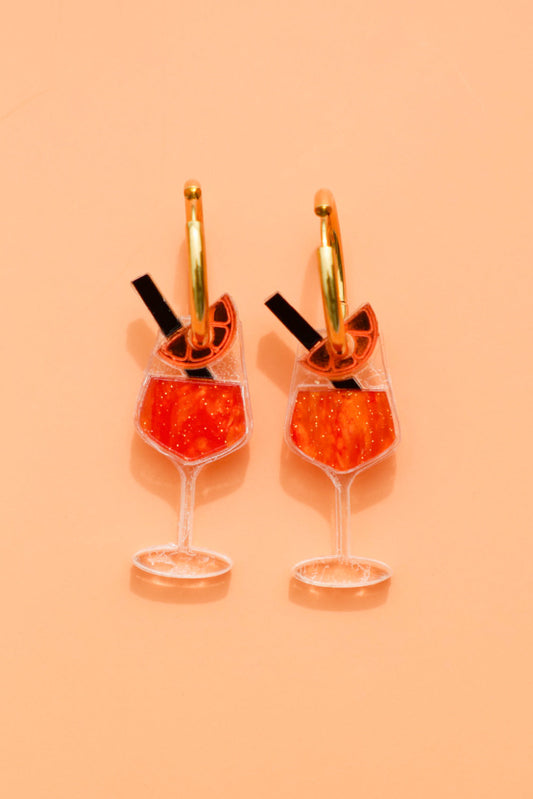 Bitter Orange Spritz Hoop Earrings | Cocktail Jewellery