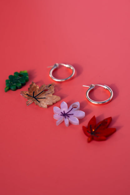 Autumnal Leaves Hoop Earrings - Set of 4 | Autumn Jewellery