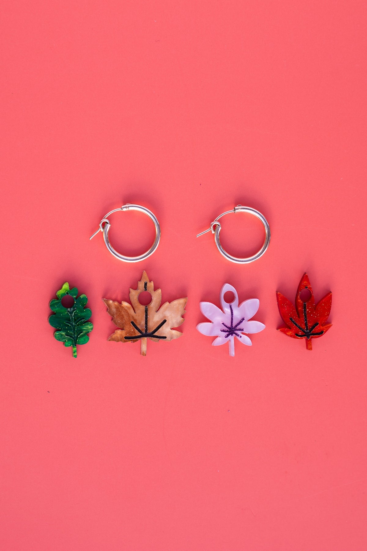 Autumnal Leaves Hoop Earrings - Set of 4 | Autumn Jewellery