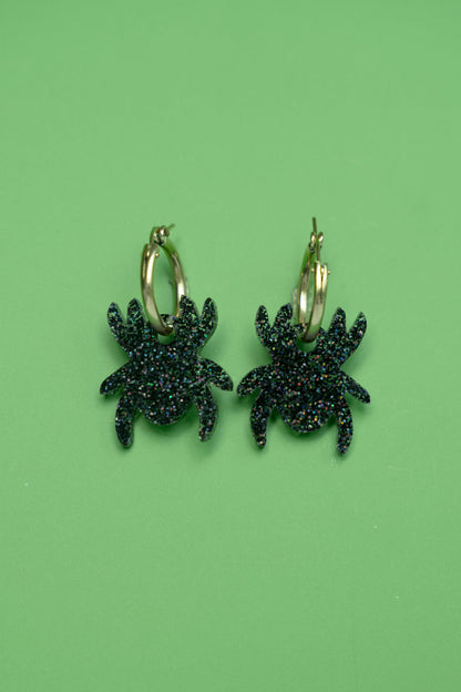 Spider Hoop Earrings | Halloween Jewellery