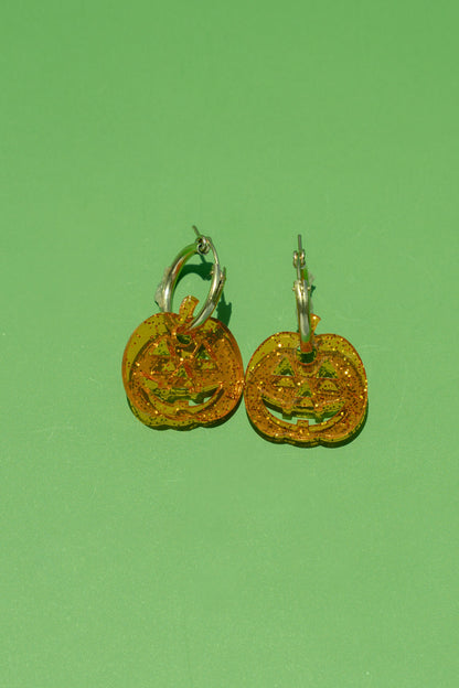 Pumpkin Hoop Earrings | Halloween Jewellery