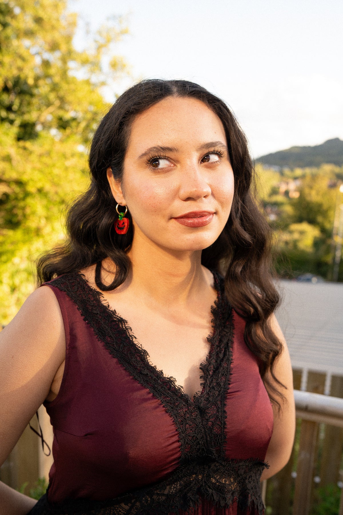 Misshapen Spooky Pumpkin Hoop Earrings | Halloween Jewellery
