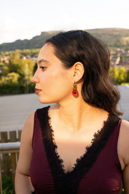 Misshapen Spooky Pumpkin Hoop Earrings | Halloween Jewellery