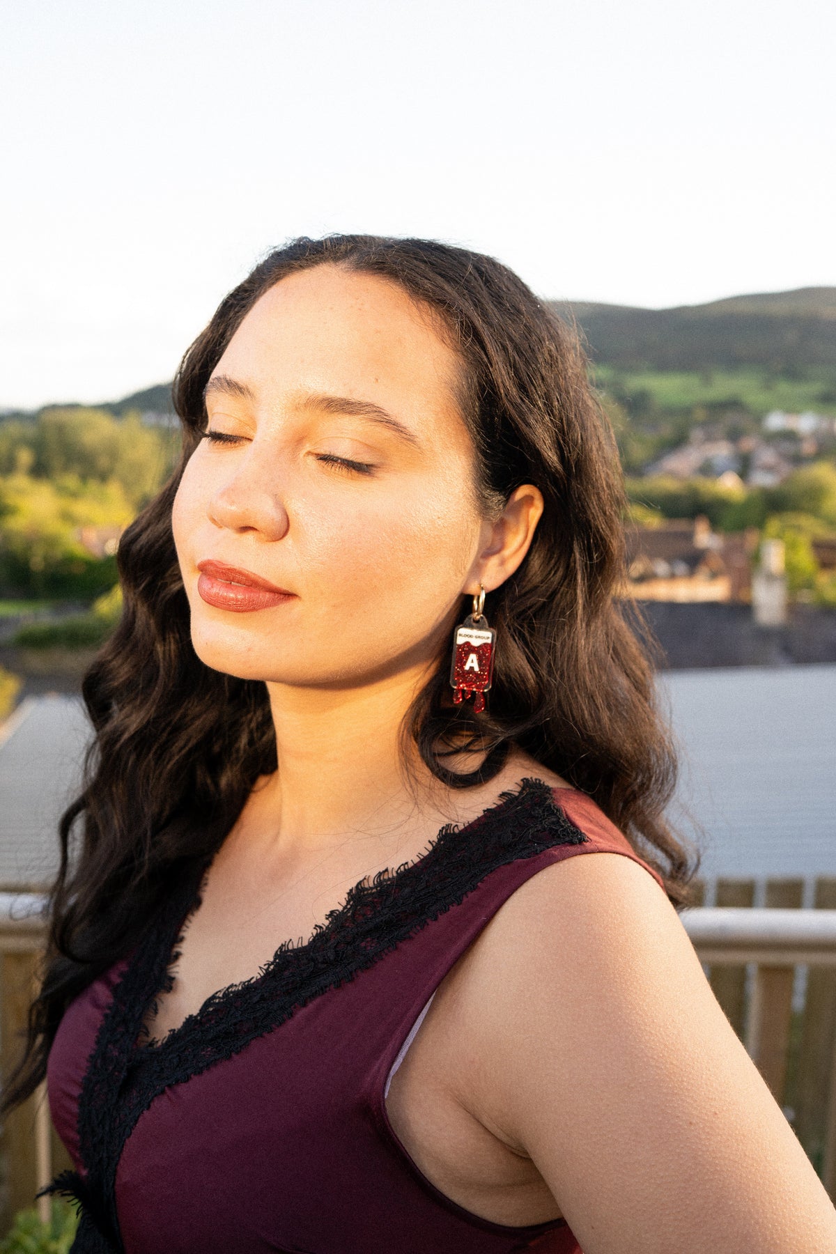 Blood Bag Hoop Earrings | Blood Type Jewellery