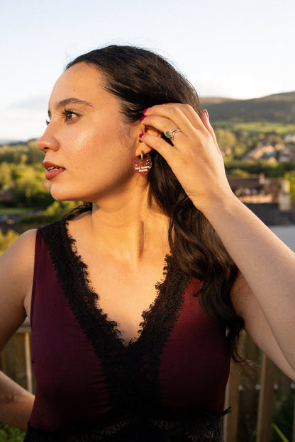Not Today Satan Hoop Earrings | Devil Heart Jewellery