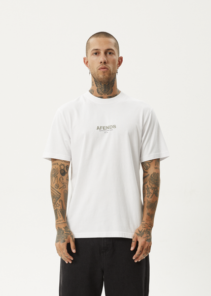 AFENDS Vinyl Retro T-Shirt – White