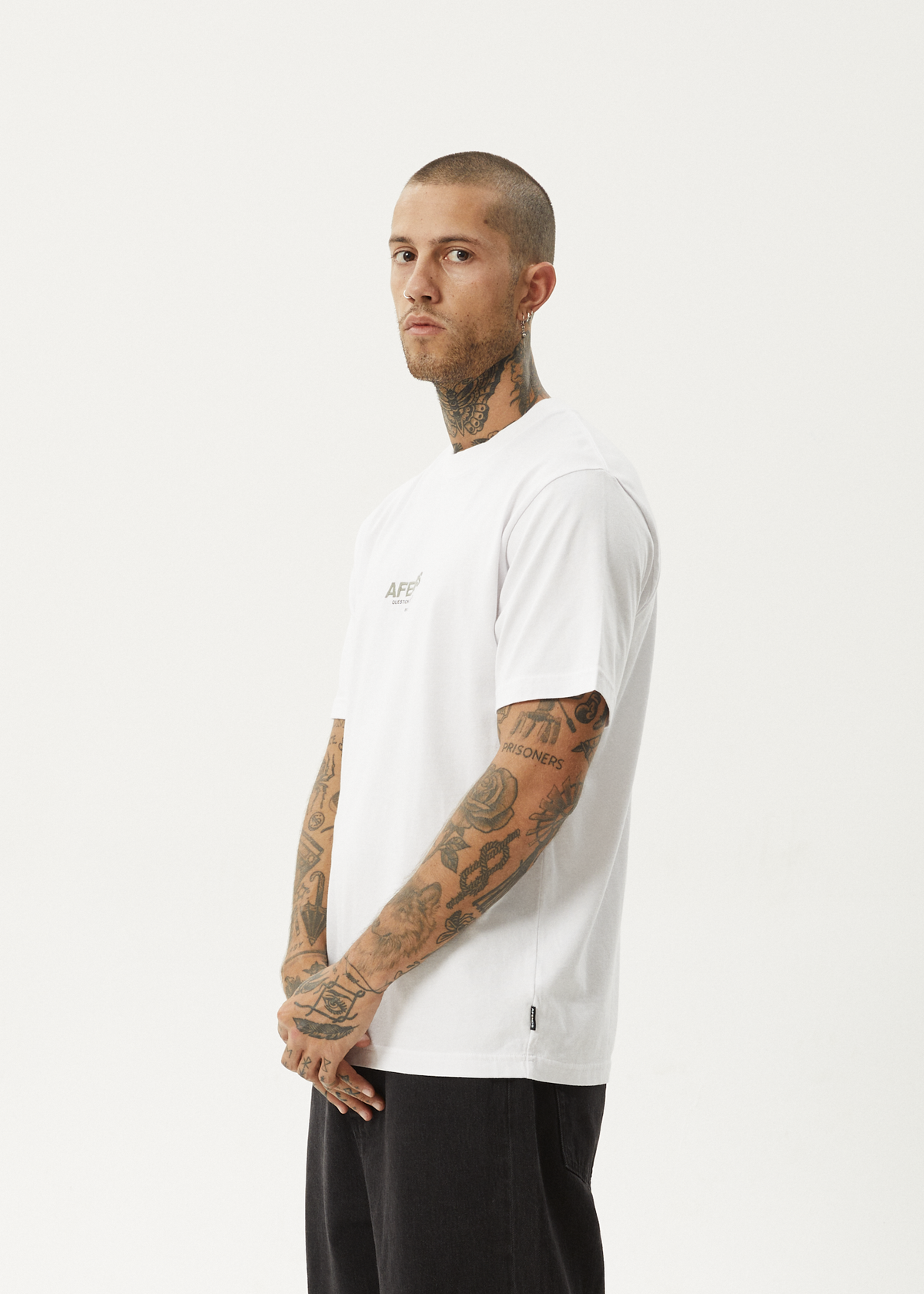 AFENDS Vinyl Retro T-Shirt – White