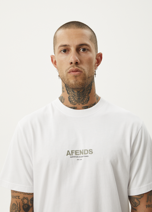 AFENDS Vinyl Retro T-Shirt – White