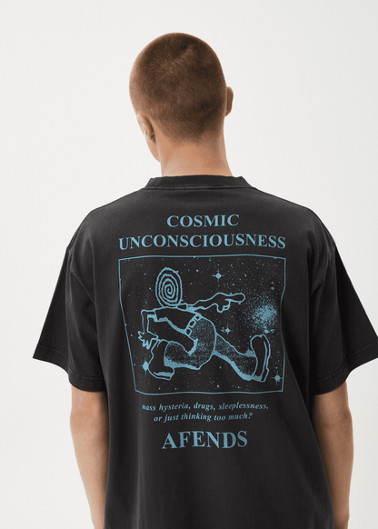 AFENDS Cosmic Con Boxy T-Shirt – Stone Black