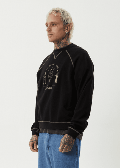 AFENDS Dance Party Crew Neck Sweatshirt – Black