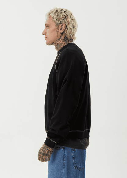 AFENDS Dance Party Crew Neck Sweatshirt – Black