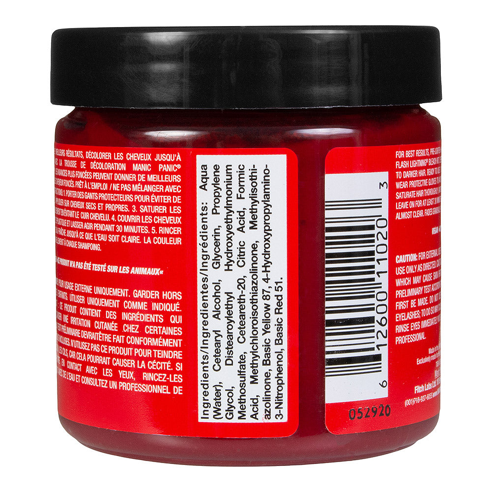 Manic Panic Pillarbox Red Bright True Red Semi-Permanent Hair Dye | Classic High Voltage