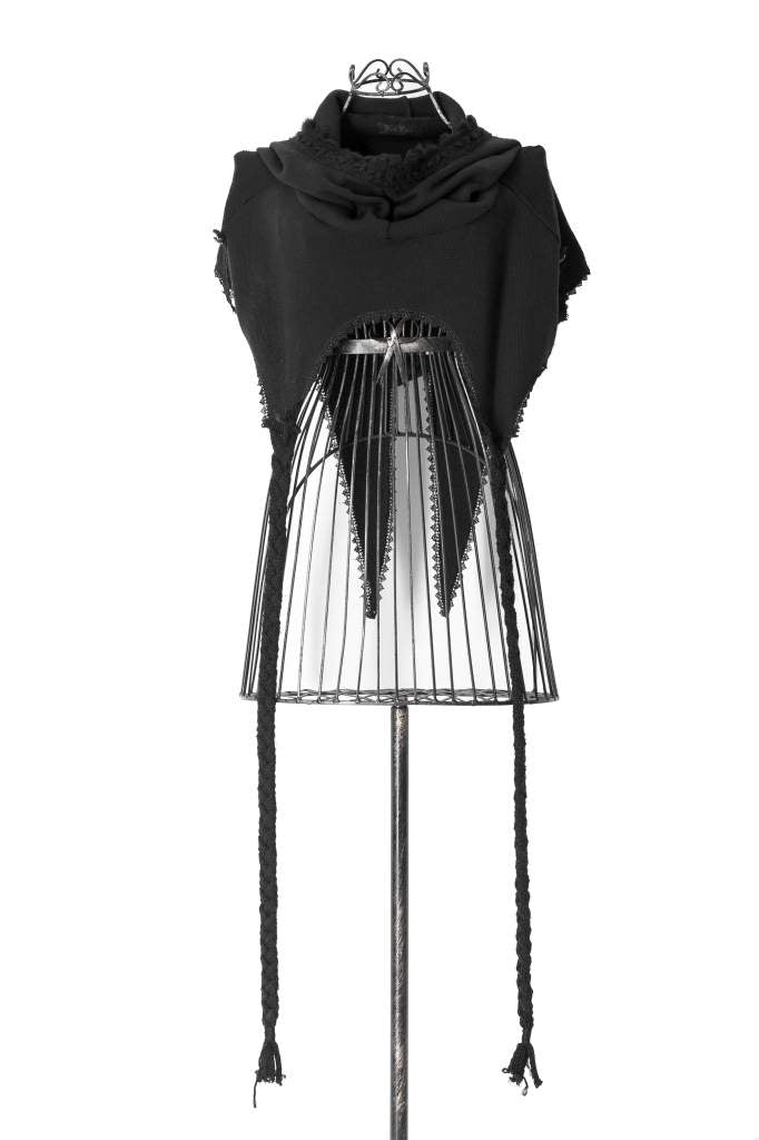Black Hooded Rave Poncho | Punk Rave