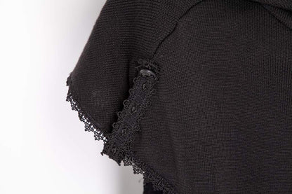 Black Hooded Rave Poncho | Punk Rave