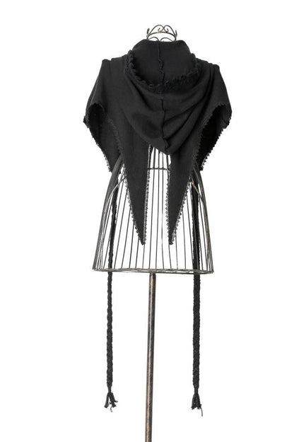 Black Hooded Rave Poncho | Punk Rave