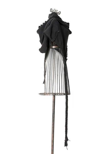 Black Hooded Rave Poncho | Punk Rave