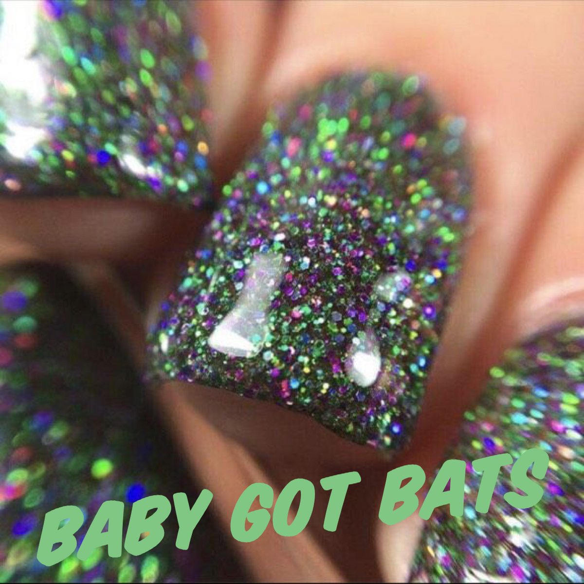 Radioactive Unicorn Baby Got Bats Glitter Nail Polish