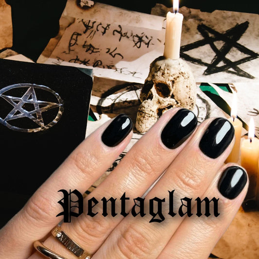 Radioactive Unicorn Pentaglam Black Nail Polish