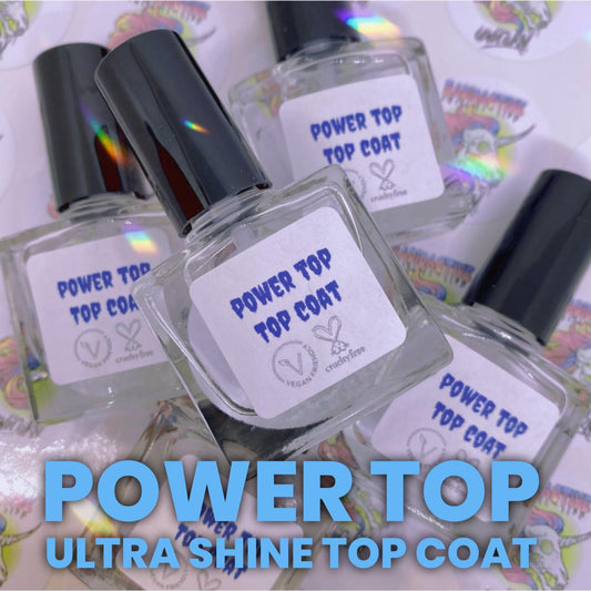 Radioactive Unicorn Power Top Coat High-Shine Nail Polish