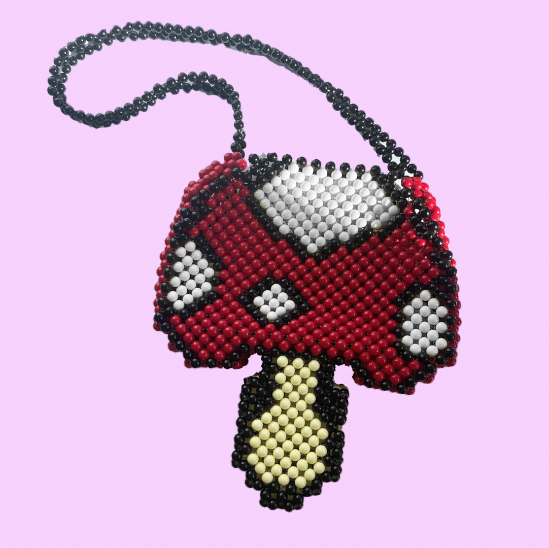 Mushroom Bead Bag | Statement Mushroom Bag