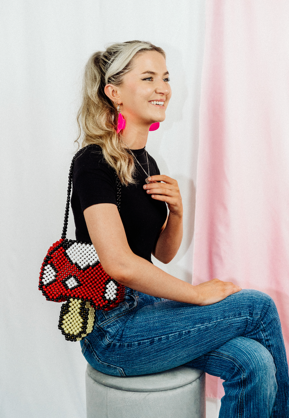 Mushroom Bead Bag | Statement Mushroom Bag