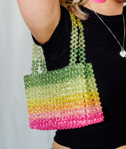 Summer Day Bead Bag | Colourful Beaded Festival Bag