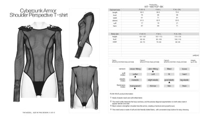 Black Cyberpunk Mesh Rave Bodysuit | Punk Rave