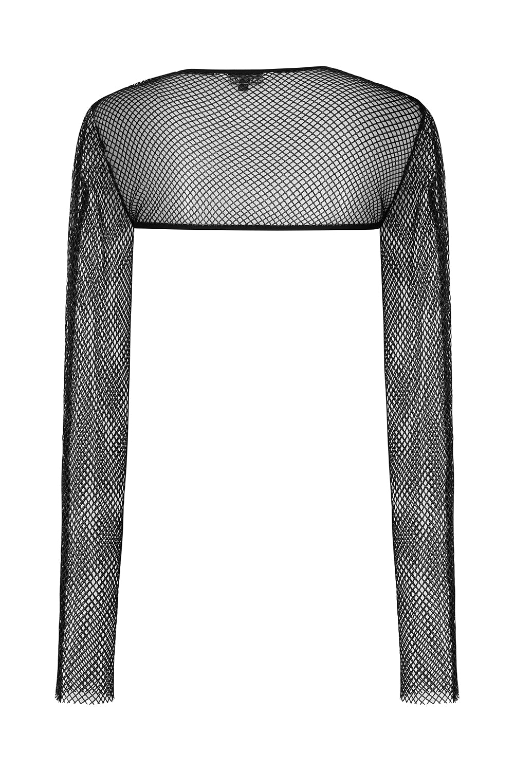 Blue-Black Metallic Fishnet Rave Crop Top | Banned Apparel