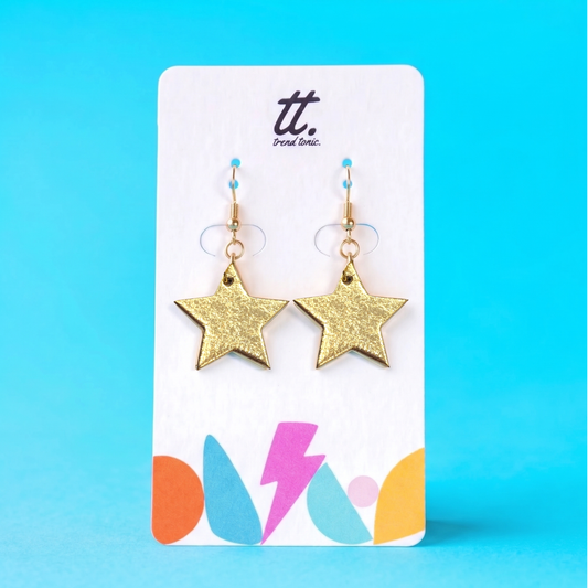 Mini Gold Star Earrings | Cork Star Jewellery
