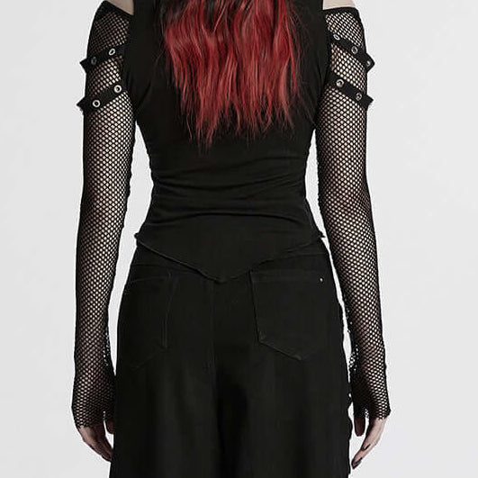 Black Bat Print Rave Top | Punk Rave