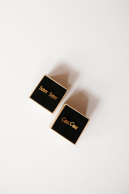 EARRINGS - STUDS - SOBER/CUNT