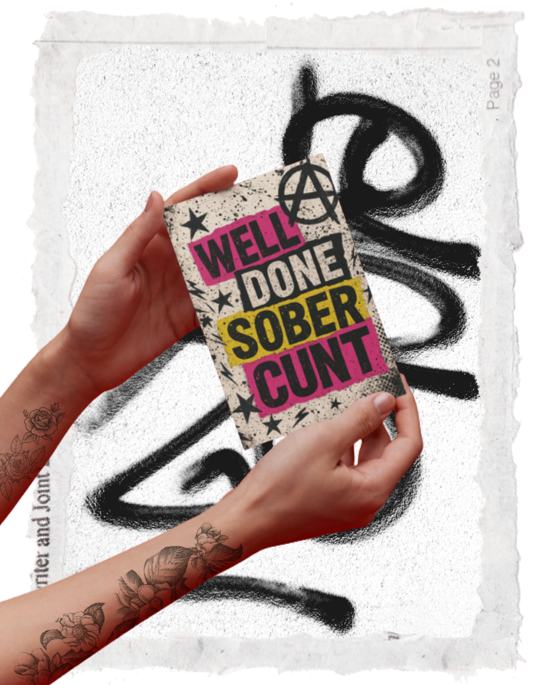 WELL DONE SOBER CUNT CARD