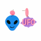 Alien UFO earrings UK festival rave statement earrings