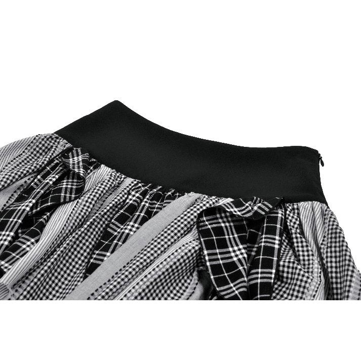 Black & Grey Tartan Punk Rave Skirt | Dark in Love