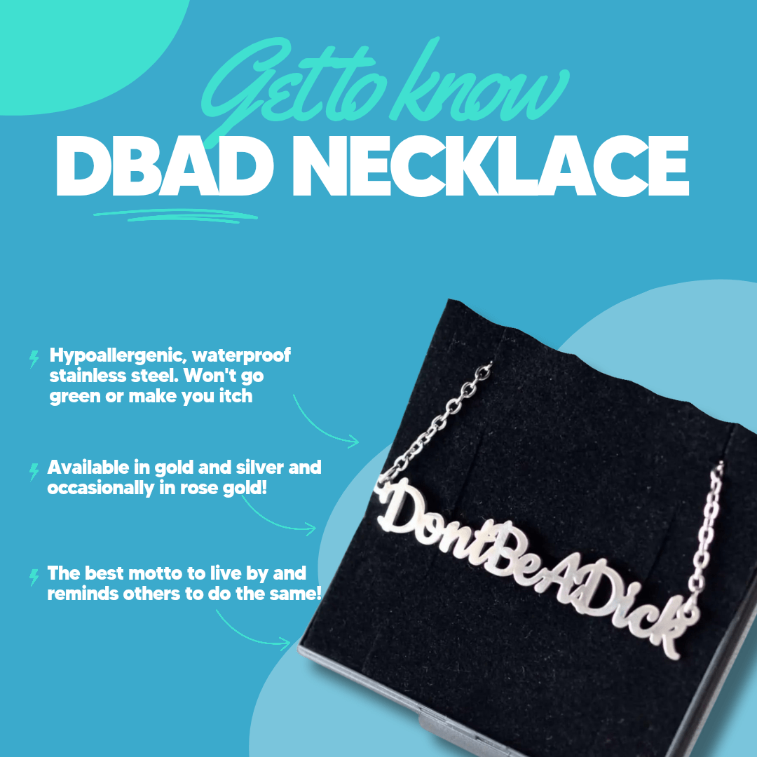 Don’t Be A Dick Necklace | Statement Slogan Jewellery