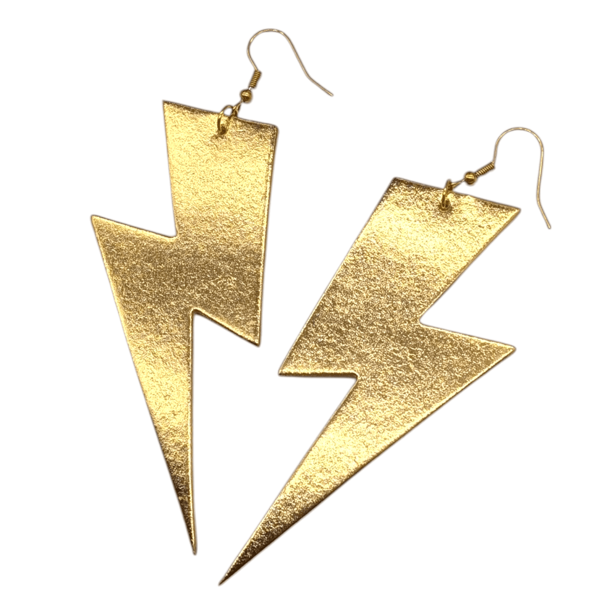Extra Large Gold Lightning Bolt Earrings | Statement Jewellery