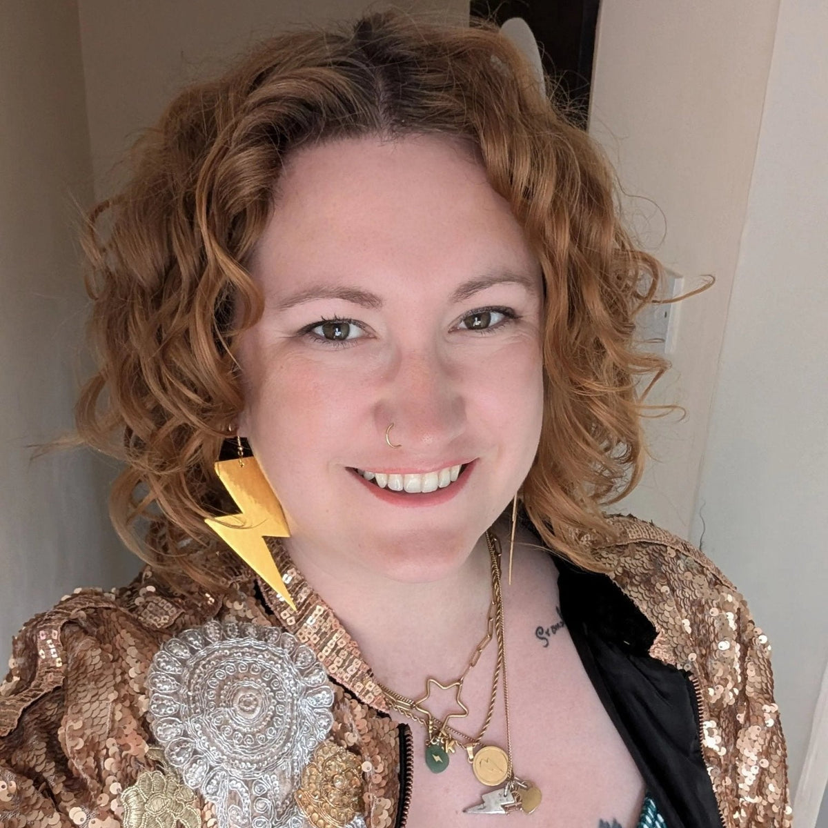 Extra Large Silver Lightning Bolt Earrings | Statement Cork Jewellery
