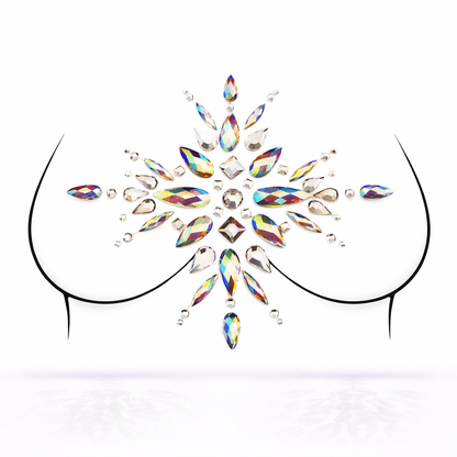 festival body jewels aphrodite chest gem design