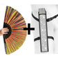 Festival fan with silver glitter strap case accessory bundle for raves and festivals