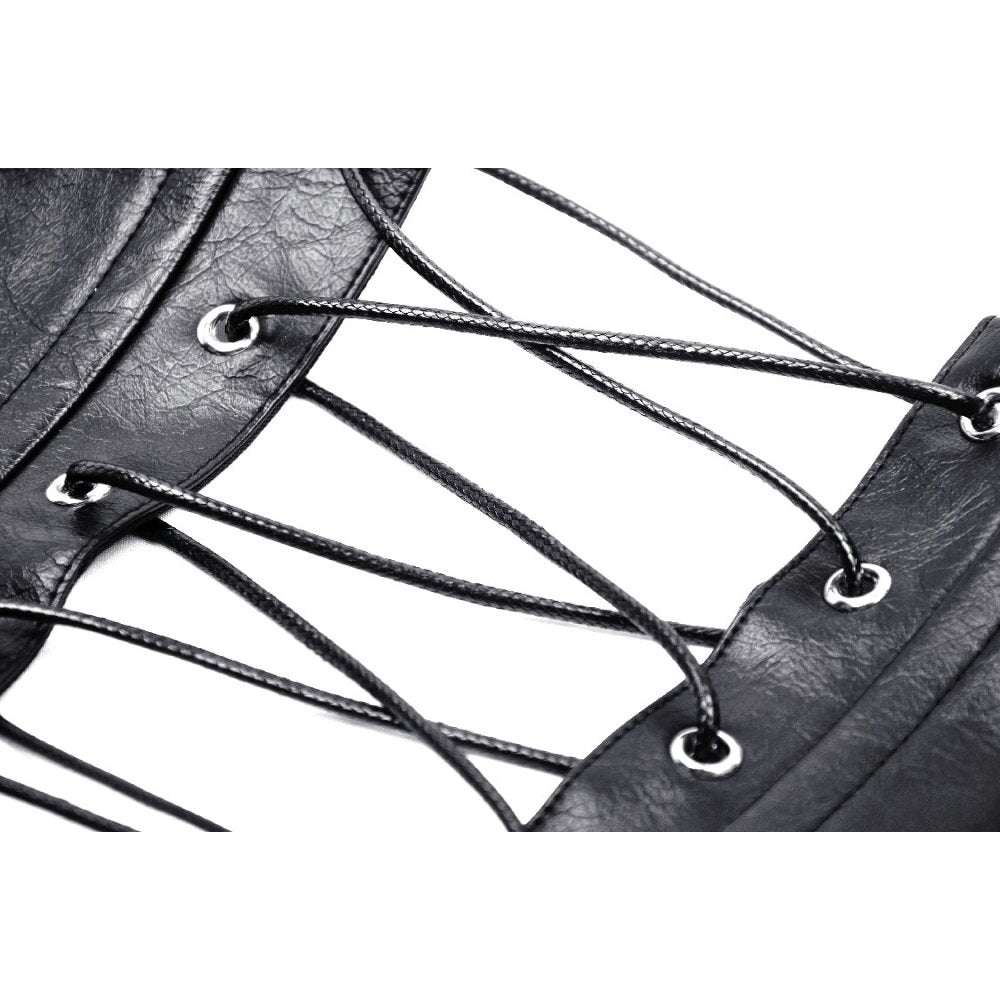 Black Layered Faux Leather Rave Waist Belt | Dark in Love