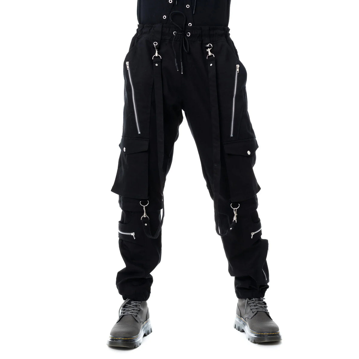Vixxsin Halston Black Cargo Trousers