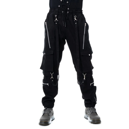 Vixxsin Halston Black Cargo Trousers