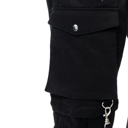 Vixxsin Halston Black Cargo Trousers