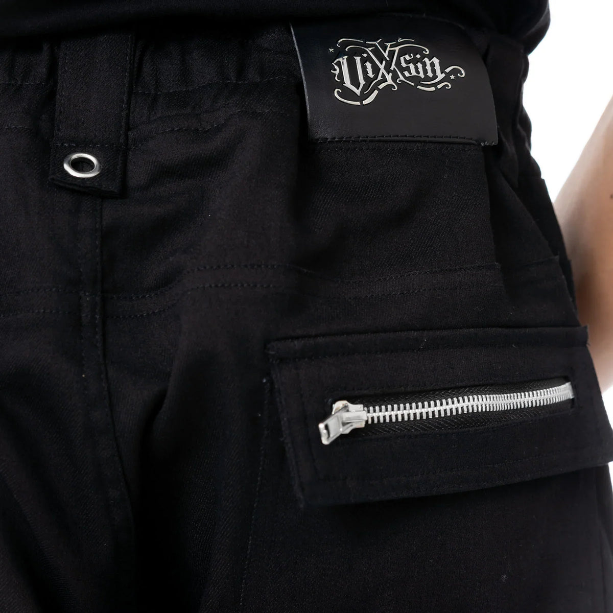 Vixxsin Halston Black Cargo Trousers
