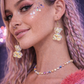 Colour shifting bear earrings cute rave accessories lightweight